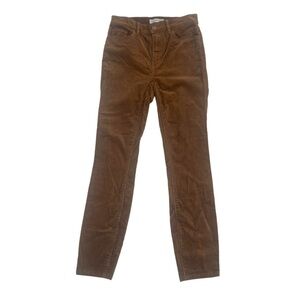 Loft By Ann Taylor Brown High Rise Skinny Corduroy Pants Size 00 Women’s